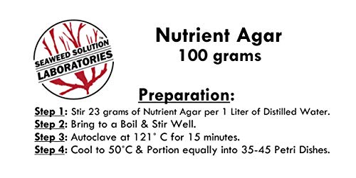 Nutrient Agar 100 grams by Seaweed Solution Laboratories