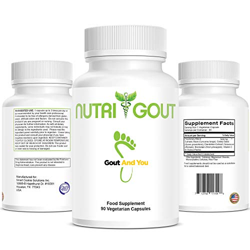 NutriGout – Fórmula de apoyo de ácido úrico de GoutandYou – Hecho en los Estados Unidos – 90 cápsulas vegetarianas de 500 mg