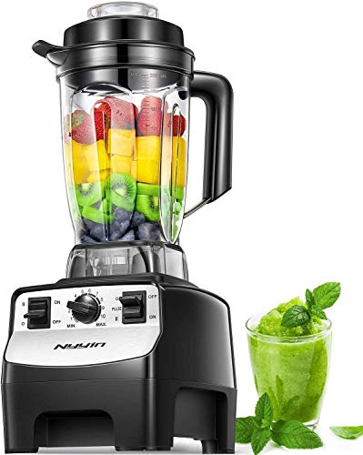 NYYIN Batidoras Vaso, Batidora, Licuadora Batidora, Blender 2000W, 39,000 RPM, Contenedor Tritan de 2L sin BPA, Smoothie Batidoras