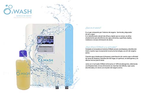 O3Wash Generador de Ozono Doméstico para Lavadora, Limpieza Ropa y hogar sin detergentes