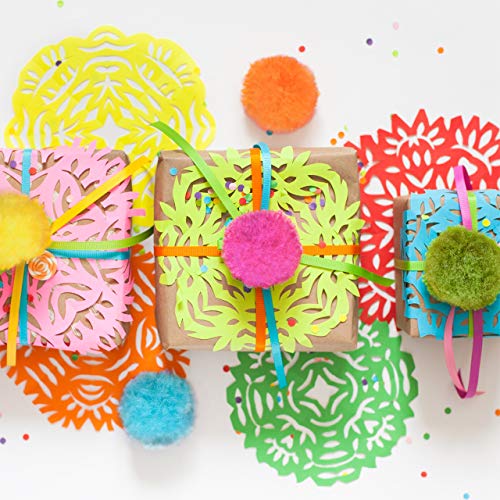 OfficeTree 500 Pompones Manualidades - Pompones de Colores Manualidades - Gran Diversión para Niños y Adultos Decoración Costura DIY Party - Ø Aprox. 0,4 Pulgadas 10 mm