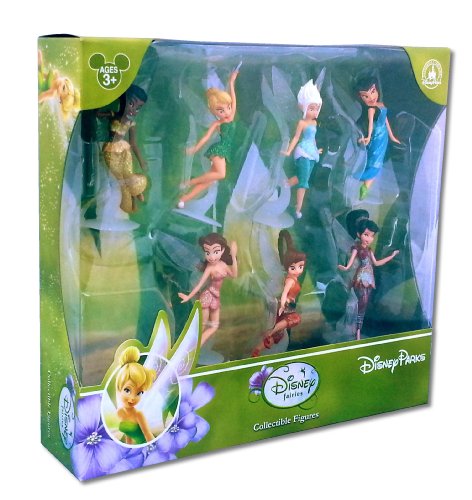 Official Disney Parks Fairies Collectable figures pack of 7 featuring Tinkerbell