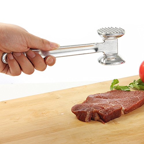 OFKPO Martillo Ablandador de Carne, Ablandador de Carne Martillo de Carne Aleación de Aluminio de Doble Cara Puede Hacer la Carne más Suave