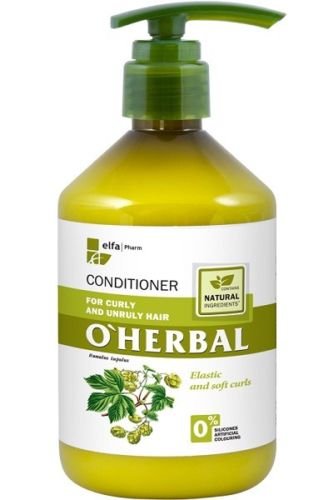 O'Herbal Acondicionador Cabello/Pelo Rizado Y Rebelde Hidratante Natural Ecológico Sin Sulfatos Ni Siliconas Con Extracto De Lúpulo O'Herbal 500Ml 500 ml