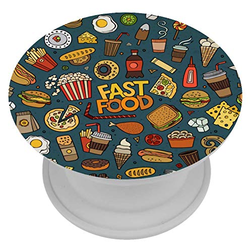 OKONE Delicious Fast Food - Soporte plegable para teléfonos celulares, soporte para bolsa de aire, soporte para teléfono móvil, accesorio para smartphone, idea de regalo de cumpleaños