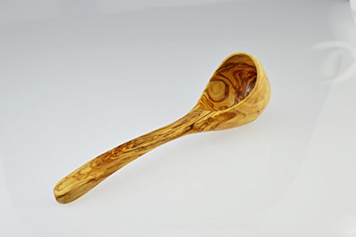 Olive Wood Cucharón, Madera, Grain/Natural, 30 x 30 x 2 cm