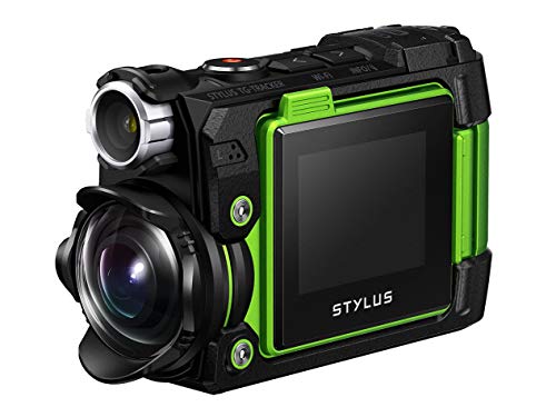 Olympus TG-Tracker - Cámara de acción de 7.2 MP (Pantalla abatible de 1.5", GPS, WiFi, estabilizador de 5 Ejes, Video 4K), Color Verde