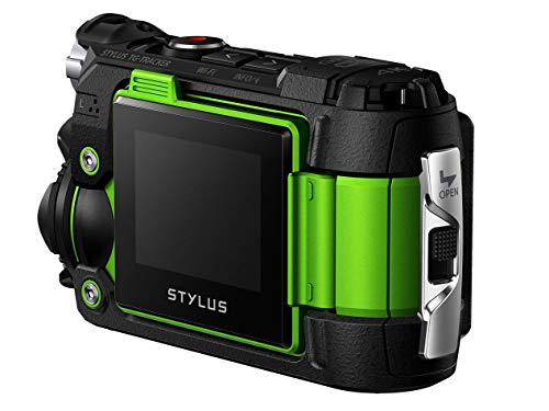 Olympus TG-Tracker - Cámara de acción de 7.2 MP (Pantalla abatible de 1.5", GPS, WiFi, estabilizador de 5 Ejes, Video 4K), Color Verde