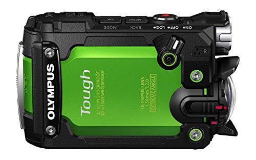 Olympus TG-Tracker - Cámara de acción de 7.2 MP (Pantalla abatible de 1.5", GPS, WiFi, estabilizador de 5 Ejes, Video 4K), Color Verde