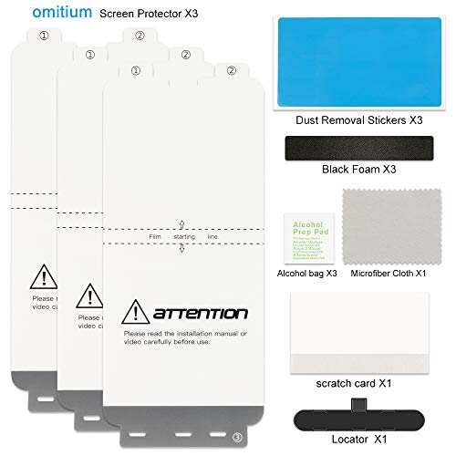 omitium Protector de Pantalla Samsung Galaxy S9, [3 Packs] Protector de Película Samsung Galaxy S9 [Cobertura Completa] Sin Burbujas Alta Definición Película Protectora de TPU Samsung Galaxy S9