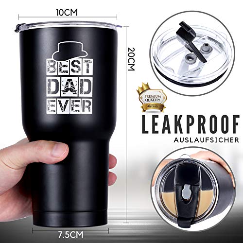 Onebttl Regalos Originales para Papá Padre, Taza Termo Cafe para llevar para el Mejor Padre, Regalo Navidad Cumpleaños dia del Padre (30oz)