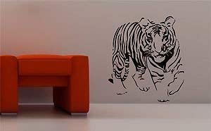 Online Design Impresionante Tigre Pegatina Adhesiva Vinílica Pared Salón Dormitorio Animal Niños - Azul