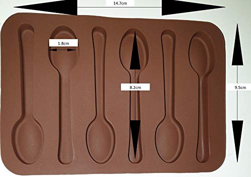 Onlineforu Ltd - Molde de silicona con forma de cuchara para chocolate