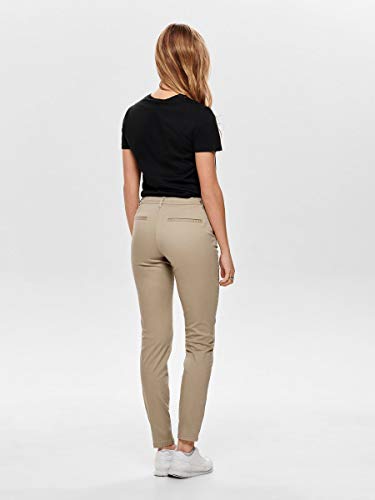 Only Onlmonaco Reg Chino Pnt Noos Pantalones, Beige (Nomad Nomad), 34 /L34 (Talla del Fabricante: 34) para Mujer