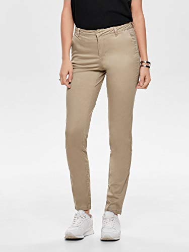 Only Onlmonaco Reg Chino Pnt Noos Pantalones, Beige (Nomad Nomad), 34 /L34 (Talla del Fabricante: 34) para Mujer