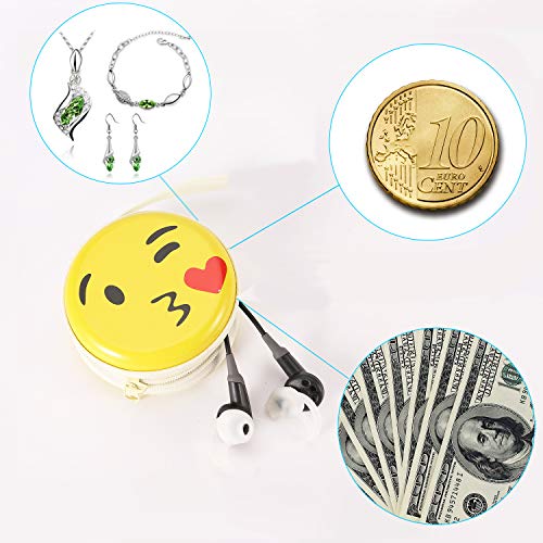 OOTSR 8 Piezas Monedero, Mini Billetera Redonda Lindo Bolsas de Monedas con Cremallera para Monedas / Auriculares / píldoras / Regalos para niños / Favor de Fiesta / Premio Escolar