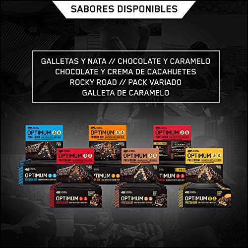 Optimum Nutrition ON Protein Bar Barritas Proteínas con Whey Protein Isolate, Dulces Altas en Proteína y Low Carb, Chocolate y Caramelo, 10 Barras (10 x 60 gr)