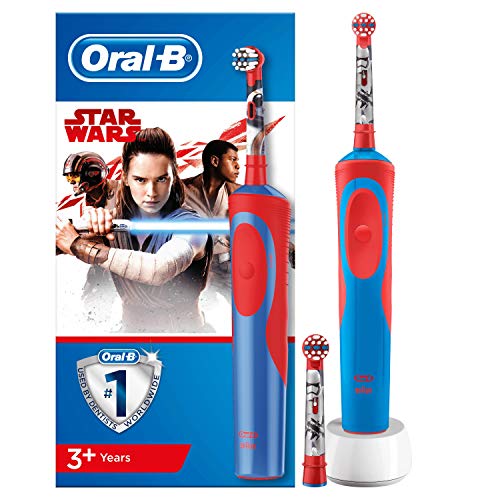 Oral-B Stages Power Kids - Cepillo Eléctrico Recargable para Niños con Personajes de Star Wars de Disney, 1 Mango, Cabezal de Recambio x 2