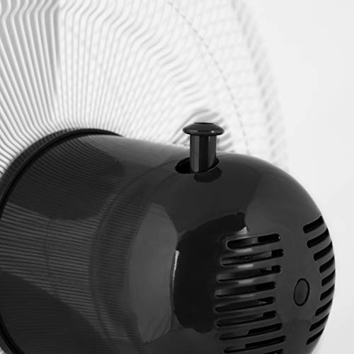 Orbegozo TF 0133 Ventilador de sobremesa oscilante, 3 velocidadessilencioso, asa de transporte, rejilla de seguridad, 40 W de potencia, Blanco/Negro