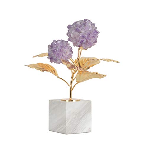 Ornamento de Escritorio Árbol de la bola natural amatista bola de la decoración Feng Shui Energía Cluster de piedra regalo de cumpleaños Bonsai árbol del dinero for la abundancia y la suerte artesanía