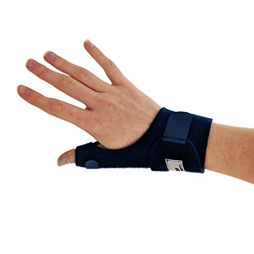 Órtesis Azul Para Pulgar - La ferula pulgar Actesso es perfecta para dolor de pulgar, tendinitis, esguinces y distensiones - izquierda o derecha - tamaño universal (Derecha, Azul)