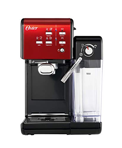 Oster Cafetera espresso Prima Latte II, con tratamiento de leche, rojo, 0