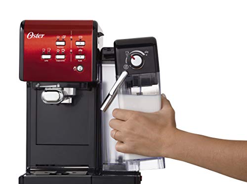 Oster Cafetera espresso Prima Latte II, con tratamiento de leche, rojo, 0