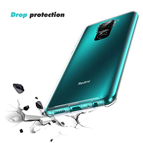 Oududianzi Funda para Xiaomi Redmi Note 9, 360 Grados Protección Diseñada, Transparente Ultrafino Silicona TPU Frente y PC Back Carcasa Belleza Original Funda de Doble Protección - Transparente