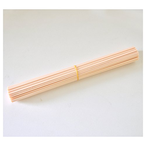 Ougual-50 piezas Varillas de repuesto Aroma, Aceite esencial Fibra Varillas para difusor de fragancias caseras (Beige, 25cm x 3mm)