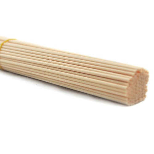 Ougual-50 piezas Varillas de repuesto Aroma, Aceite esencial Fibra Varillas para difusor de fragancias caseras (Beige, 25cm x 3mm)