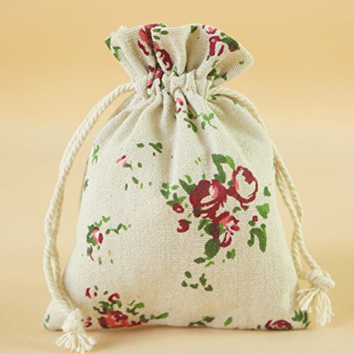 OUNONA Bolsas de Yute Saco de Joyas Caramelo Bombones Regalo Bolsas Decoración Boda 20pcs