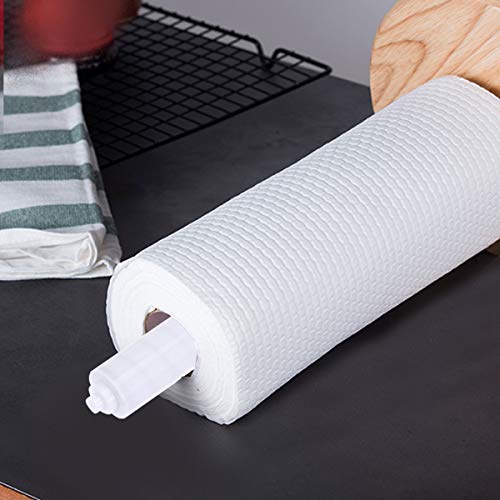 OUNONA Rollo de papel higiénico Fit-All Estilo Plástico-Cargador de primavera Blanco Papel de baño Reemplazo del titular (Paquete de 2)