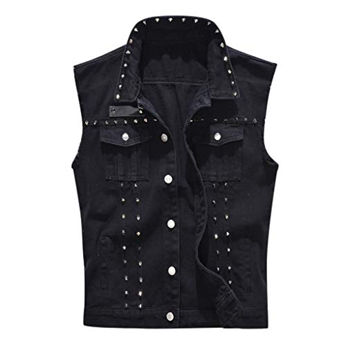 Overdose Chaleco Rock Chaqueta Vaquera Casual De Chaleco De Mezclilla Hombre En Blusa De Hombro Chaqueta Sin Mangas Hombro Chaqueta Jeans