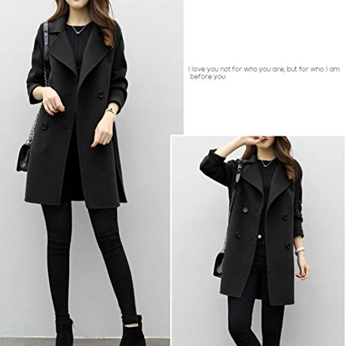 Overdose Chaqueta De Invierno para Mujer Casual Outwear Parka Cardigan Slim Coat Overcoat Invierno Abrigo