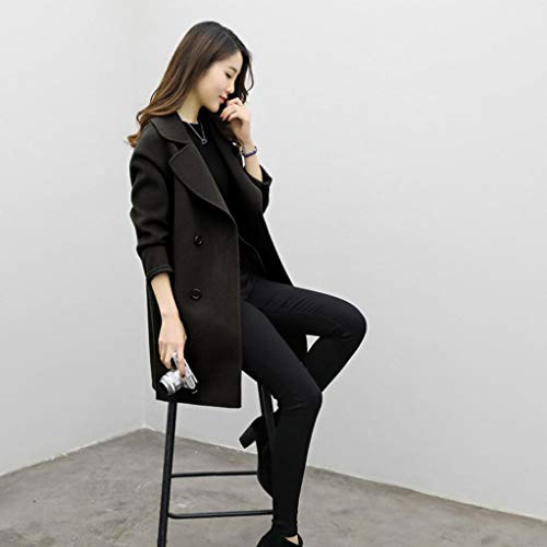 Overdose Chaqueta De Invierno para Mujer Casual Outwear Parka Cardigan Slim Coat Overcoat Invierno Abrigo