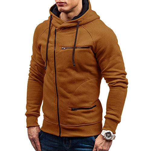 Overdose Sudadera con Capucha Gris De Manga Larga para Hombre Casual Sudadera Gris Outwear para Hombres Parka De Invierno Desgastar