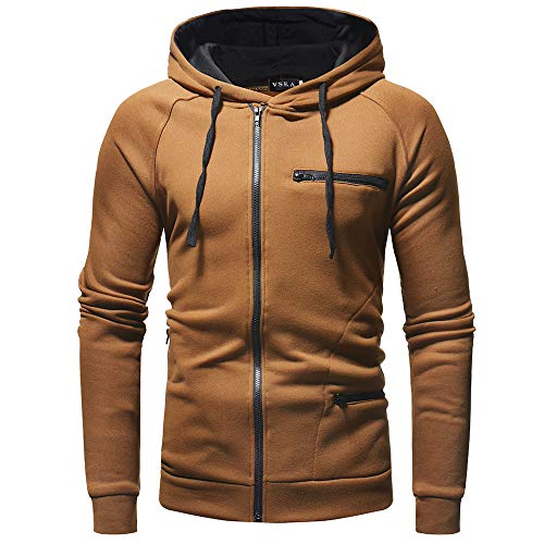 Overdose Sudadera con Capucha Gris De Manga Larga para Hombre Casual Sudadera Gris Outwear para Hombres Parka De Invierno Desgastar