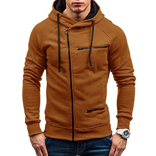 Overdose Sudadera con Capucha Gris De Manga Larga para Hombre Casual Sudadera Gris Outwear para Hombres Parka De Invierno Desgastar