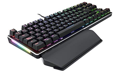 Oversteel - Teclado gaming mecánico TKL TITANIUM con RGB, switch rojo, idioma español