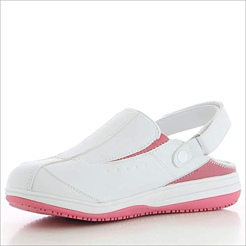 Oxypas Iris, Zapatos de Seguridad Mujer, Blanco (Fux), 39 EU (5.5 UK)