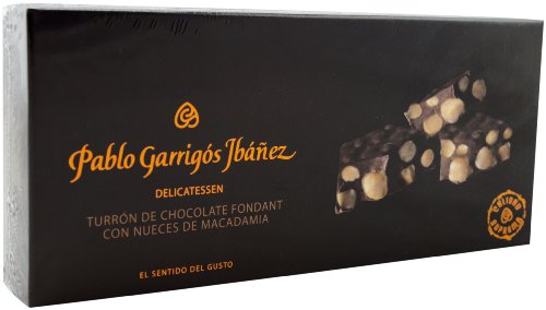 Pablo Garrigós Ibáñez Barra de Turrón de Chocolate Fondant y Nueces de Macadamia - 300 gr