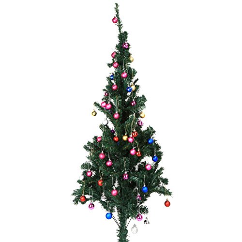Pack De 2 (48pcs) Decoración Del Árbol De Navidad Gotas De Bolas Artificiales Adornos Colgantes Adornos Colgantes Para Interiores Al Aire Libre Del Árbol De Navidad Fiesta(Dorado)