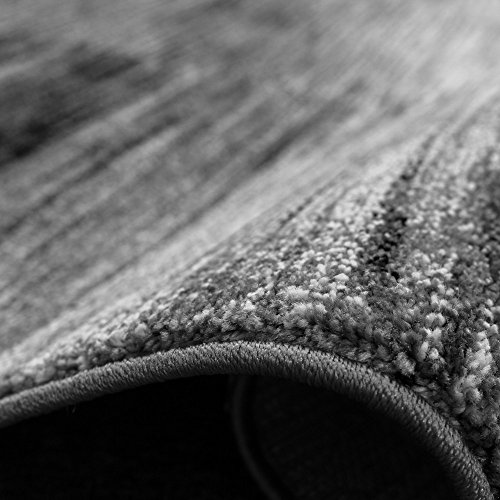 Paco Home Alfombra De Diseño Moderna para El Salón Velour Corto A Cuadros En Gris Y Negro, tamaño:200x280 cm