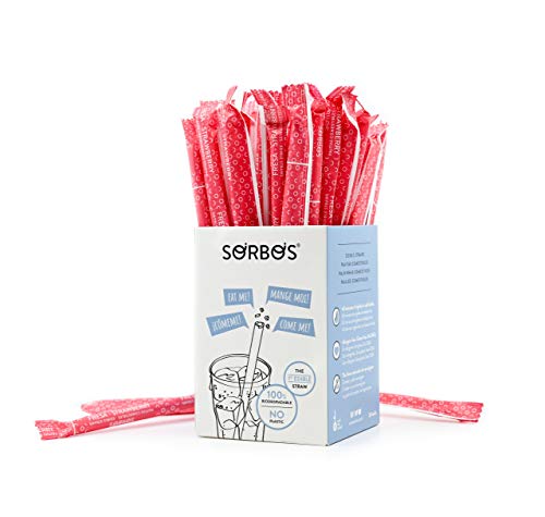 Pajitas Comestibles SORBOS biodegradables (Fresa) 200 unidades