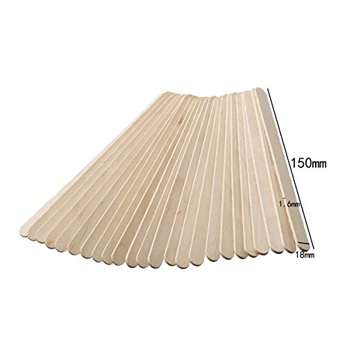 Palillo de madera para manualidades, 50 piezas de madera natural para tartas de helado y manualidades infantiles.