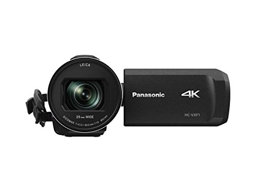 Panasonic HC-VXF1 - Videocámara Semi-Profesional de 24x, Gran Visor Eletrónico, O.I.S de 5 Ejes, Objetivo Leica F1.8 - F4, Zoom 25 mm - 600 mm, 4K, HD, Color Negro
