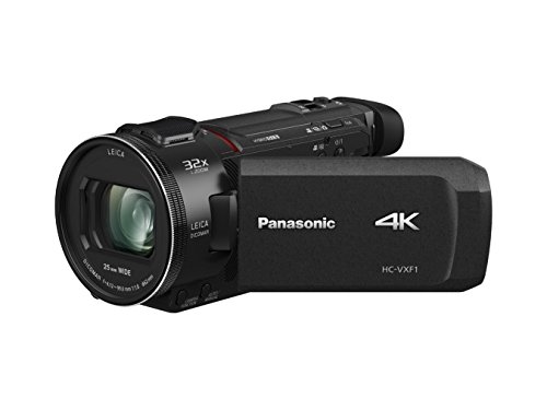 Panasonic HC-VXF1 - Videocámara Semi-Profesional de 24x, Gran Visor Eletrónico, O.I.S de 5 Ejes, Objetivo Leica F1.8 - F4, Zoom 25 mm - 600 mm, 4K, HD, Color Negro