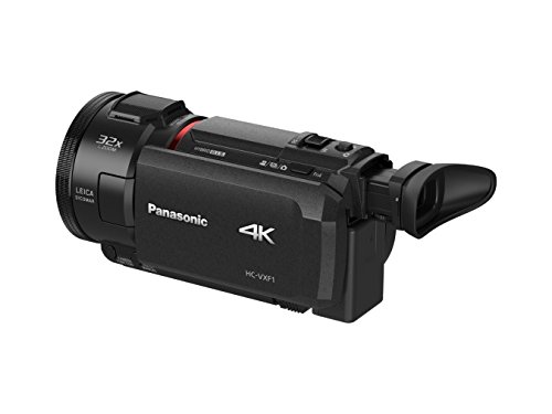 Panasonic HC-VXF1 - Videocámara Semi-Profesional de 24x, Gran Visor Eletrónico, O.I.S de 5 Ejes, Objetivo Leica F1.8 - F4, Zoom 25 mm - 600 mm, 4K, HD, Color Negro