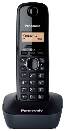 Panasonic KX-TG1611 - Teléfono (DECT, Terminal inalámbrico, 50 entradas, Identificador de Llamadas) Color Negro [Versión Importada]