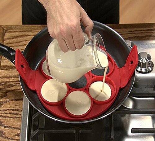 Pancakes Eggs Fixator, Kaini Silicona DIY molde de cocción / Mini molde de panqueques, Fantástico Rápido Fácil Perfecto